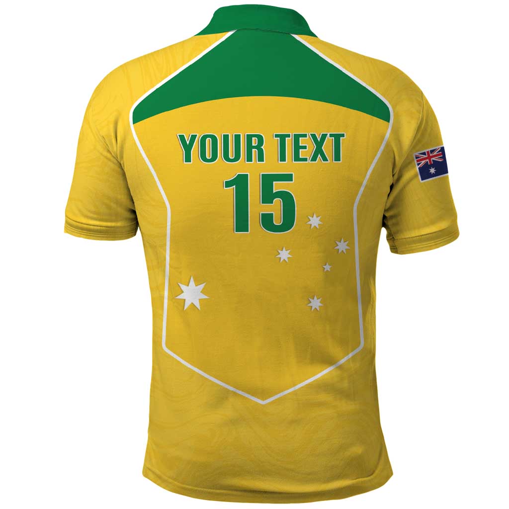 Custom Australia Soccer Polo Shirt Aussie Aussie Oi Oi Oi