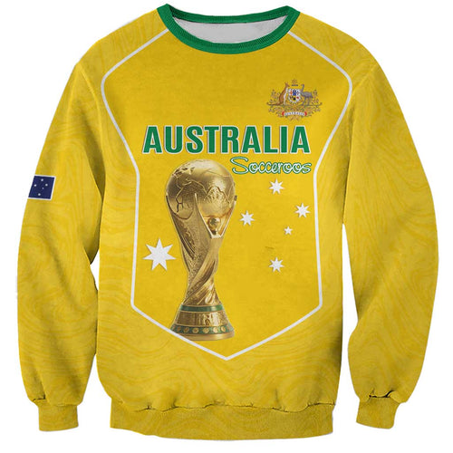 Custom Australia Soccer Sweatshirt Aussie Aussie Oi Oi Oi