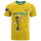 Custom Australia Soccer T Shirt Aussie Aussie Oi Oi Oi