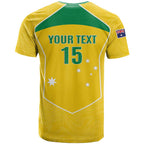 Custom Australia Soccer T Shirt Aussie Aussie Oi Oi Oi
