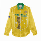 Custom Australia Soccer Women Casual Shirt Aussie Aussie Oi Oi Oi