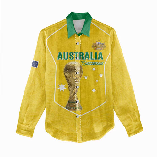 Custom Australia Soccer Women Casual Shirt Aussie Aussie Oi Oi Oi