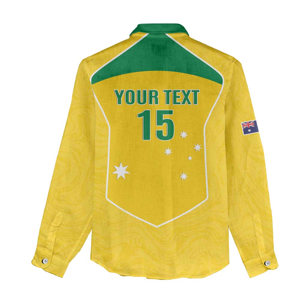 Custom Australia Soccer Women Casual Shirt Aussie Aussie Oi Oi Oi
