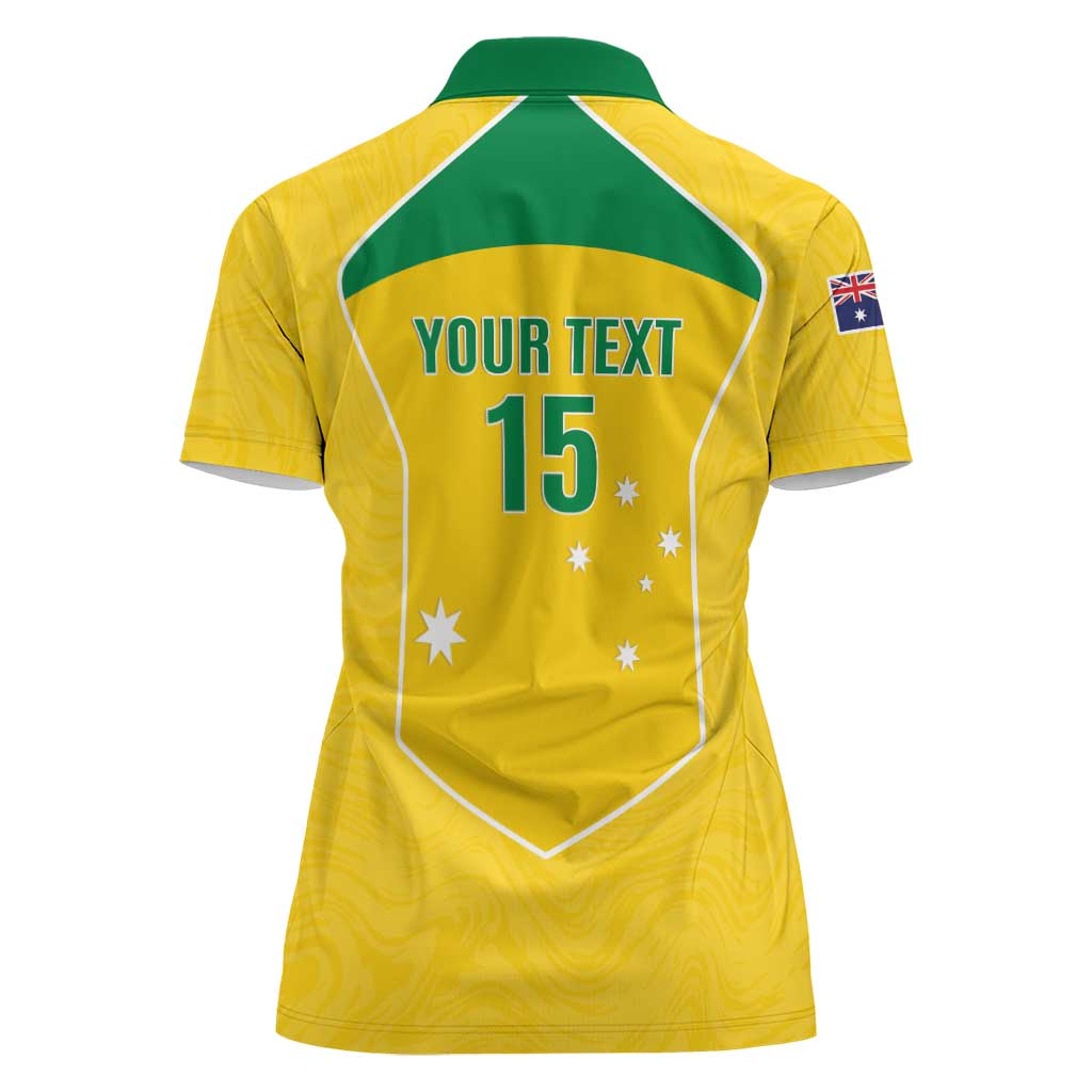 Custom Australia Soccer Women Polo Shirt Aussie Aussie Oi Oi Oi