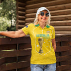 Custom Australia Soccer Women Polo Shirt Aussie Aussie Oi Oi Oi