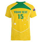 Custom Australia Soccer Women V-Neck T-Shirt Aussie Aussie Oi Oi Oi