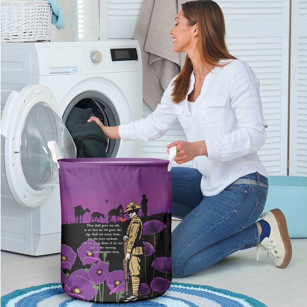 ANZAC Soldier and War Animals Laundry Basket We Will Remember Them