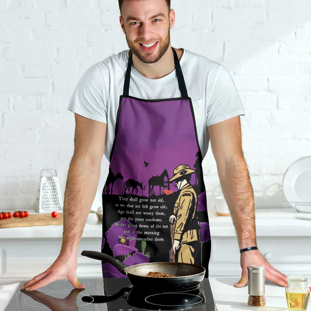 ANZAC Soldier and War Animals Apron We Will Remember Them