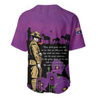 ANZAC Soldier and War Animals Baseball Jersey We Will Remember Them