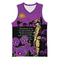 ANZAC Soldier and War Animals Basketball Jersey We Will Remember Them