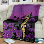 ANZAC Soldier and War Animals Blanket We Will Remember Them