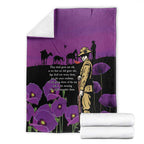 ANZAC Soldier and War Animals Blanket We Will Remember Them