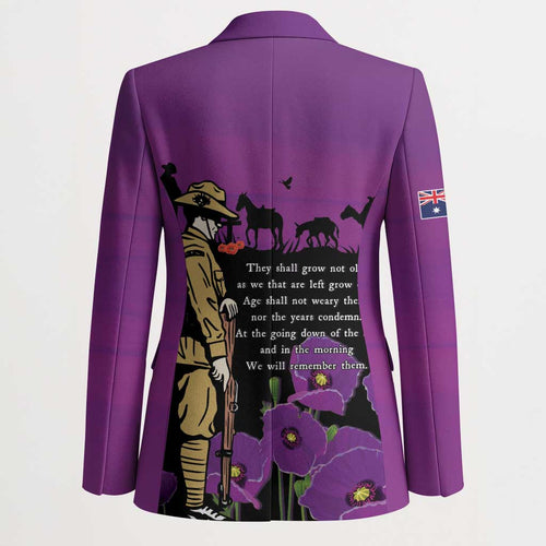 ANZAC Soldier and War Animals Blazer We Will Remember Them