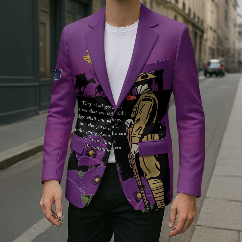 ANZAC Soldier and War Animals Blazer We Will Remember Them