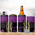 ANZAC Soldier and War Animals 4 in 1 Can Cooler Tumbler We Will Remember Them
