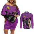 ANZAC Soldier and War Animals Couples Matching Off Shoulder Short Dress and Long Sleeve Button Shirt We Will Remember Them