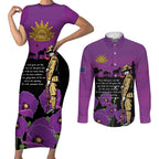 ANZAC Soldier and War Animals Couples Matching Short Sleeve Bodycon Dress and Long Sleeve Button Shirt We Will Remember Them