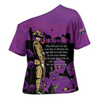 ANZAC Soldier and War Animals Cross Shoulder Shirt We Will Remember Them