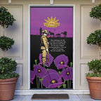 ANZAC Soldier and War Animals Door Cover We Will Remember Them