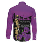 ANZAC Soldier and War Animals Family Matching Off The Shoulder Long Sleeve Dress and Hawaiian Shirt We Will Remember Them