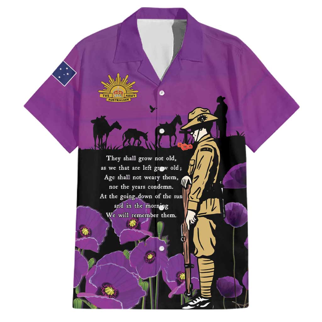 ANZAC Soldier and War Animals Family Matching Off Shoulder Maxi Dress and Hawaiian Shirt We Will Remember Them