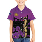 ANZAC Soldier and War Animals Kid Hawaiian Shirt We Will Remember Them