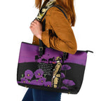 ANZAC Soldier and War Animals Leather Tote Bag We Will Remember Them