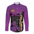 ANZAC Soldier and War Animals Long Sleeve Button Shirt We Will Remember Them