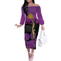 ANZAC Soldier and War Animals Off The Shoulder Long Sleeve Dress We Will Remember Them