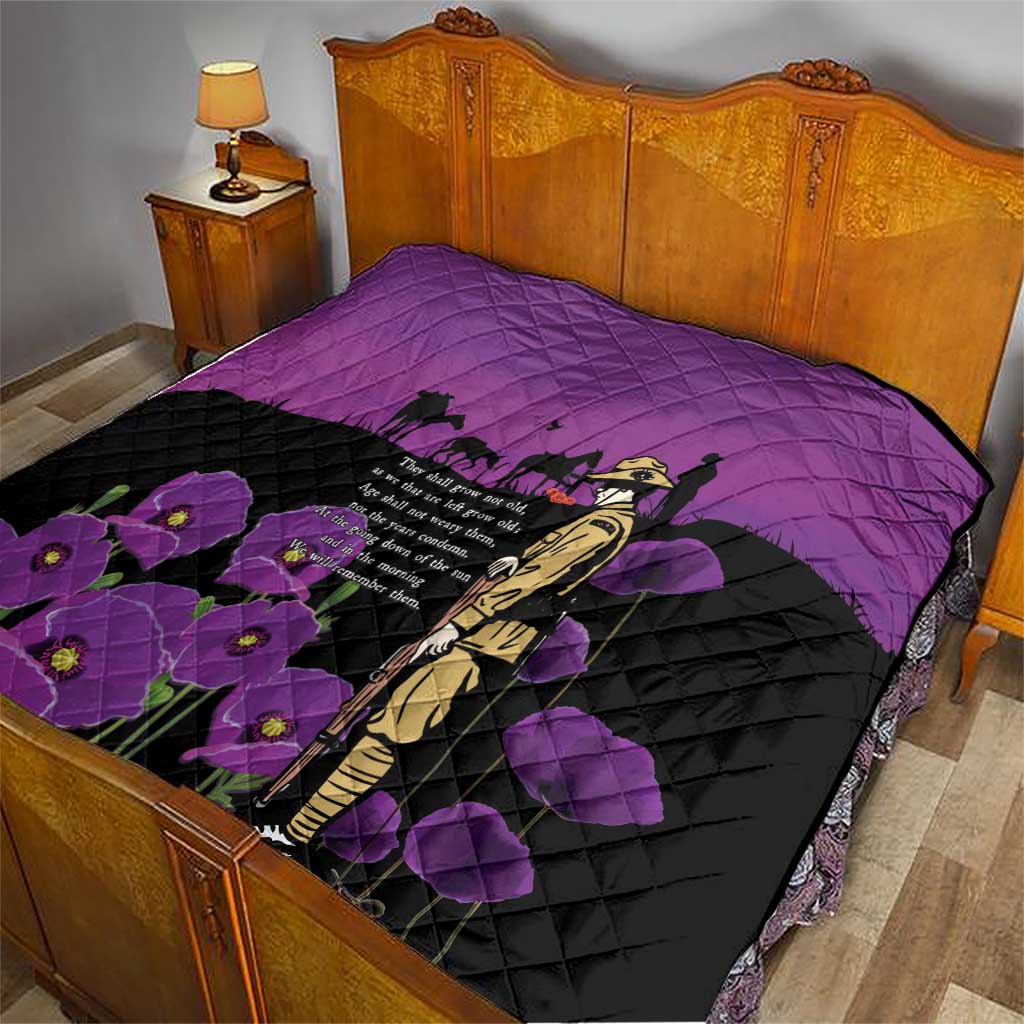 ANZAC Soldier and War Animals Quilt We Will Remember Them