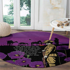 ANZAC Soldier and War Animals Round Carpet We Will Remember Them