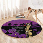 ANZAC Soldier and War Animals Round Carpet We Will Remember Them