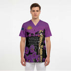 ANZAC Soldier and War Animals Scrub Top We Will Remember Them