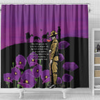 ANZAC Soldier and War Animals Shower Curtain We Will Remember Them