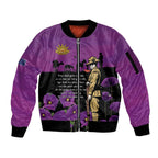 ANZAC Soldier and War Animals Sleeve Zip Bomber Jacket We Will Remember Them