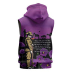 ANZAC Soldier and War Animals Sleeveless Zip Hoodie We Will Remember Them