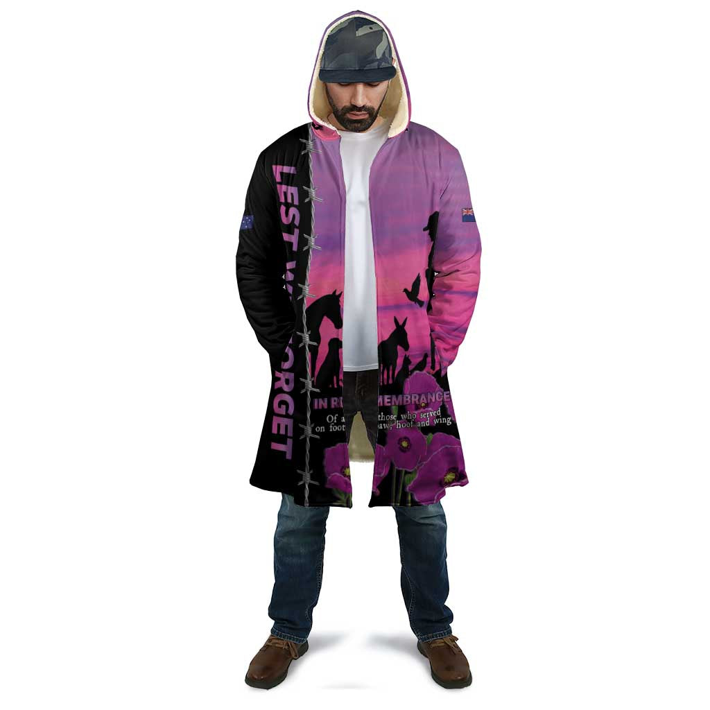 Personalised ANZAC War Animals Cloak Lest We Forget Memorial
