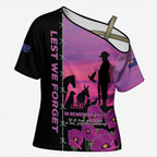 Personalised ANZAC War Animals Cross Shoulder Shirt Lest We Forget Memorial