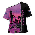 Personalised ANZAC War Animals Cross Shoulder Shirt Lest We Forget Memorial