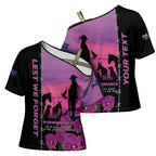 Personalised ANZAC War Animals Cross Shoulder Shirt Lest We Forget Memorial