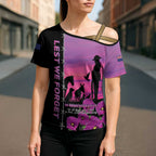 Personalised ANZAC War Animals Cross Shoulder Shirt Lest We Forget Memorial