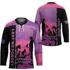 Personalised ANZAC War Animals Hockey Jersey Lest We Forget Memorial