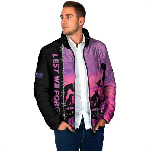 Personalised ANZAC War Animals Padded Jacket Lest We Forget Memorial