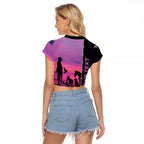 Personalised ANZAC War Animals Raglan Cropped T Shirt Lest We Forget Memorial