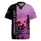 Personalised ANZAC War Animals Rugby Jersey Lest We Forget Memorial