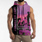 Personalised ANZAC War Animals Sleeveless Hoodie Lest We Forget Memorial