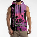 Personalised ANZAC War Animals Sleeveless Zip Hoodie Lest We Forget Memorial