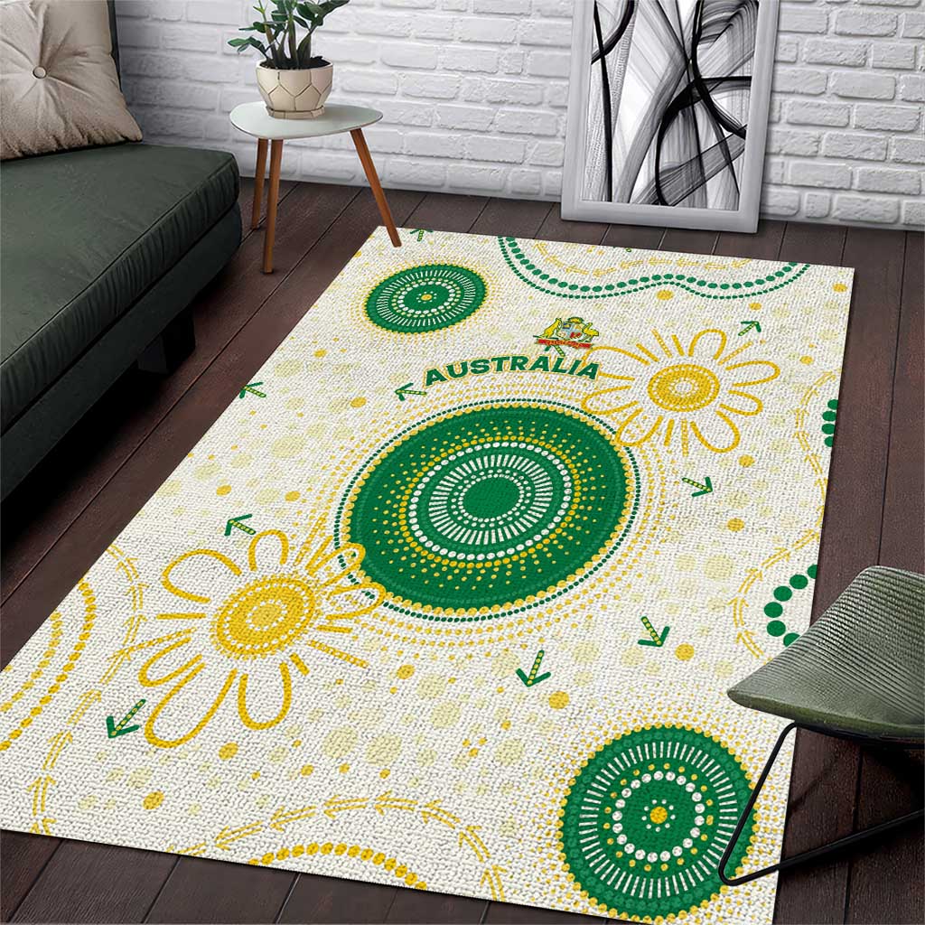 Australia Cricket Area Rug Aboriginal Pattern - Aussie Hoodie