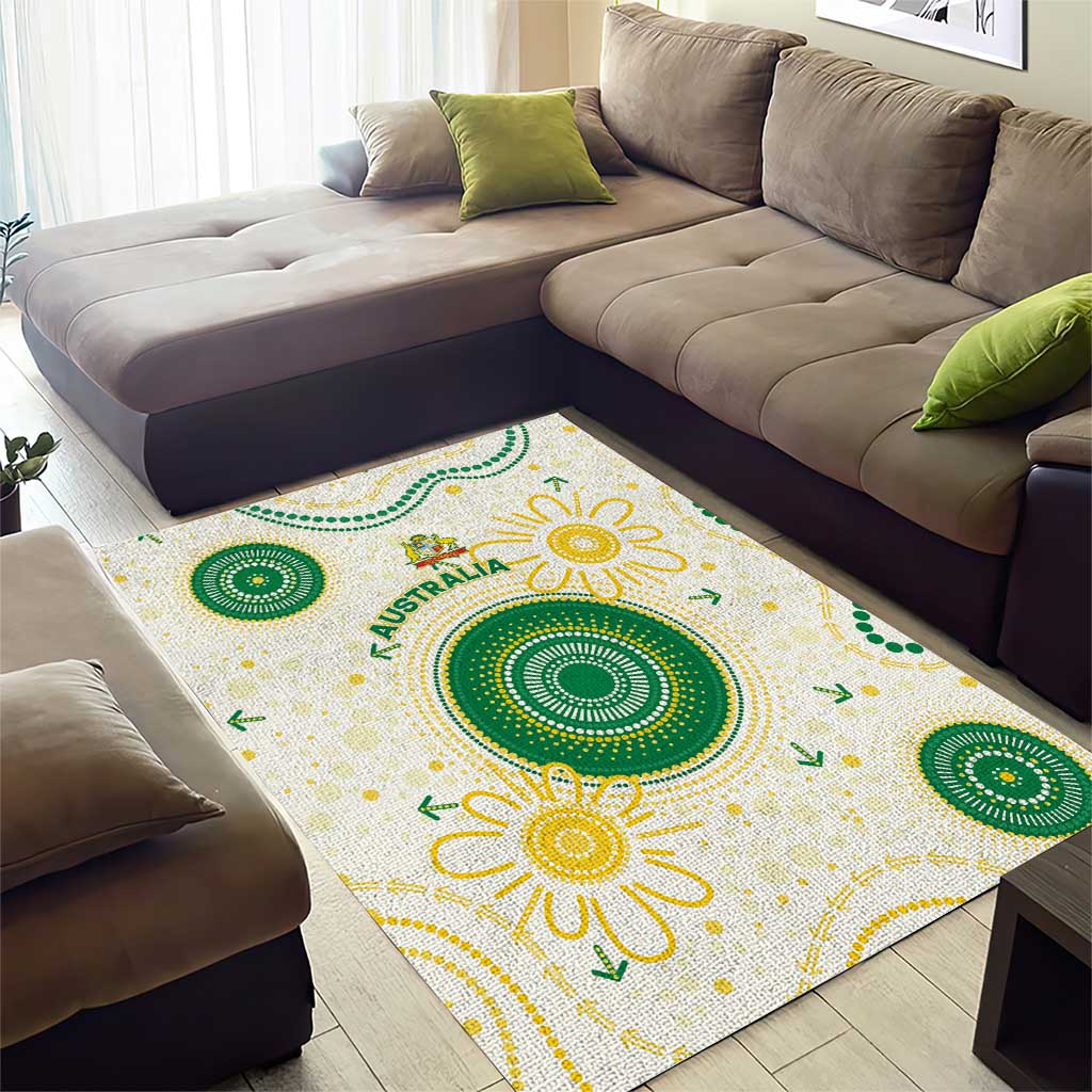 Australia Cricket Area Rug Aboriginal Pattern - Aussie Hoodie