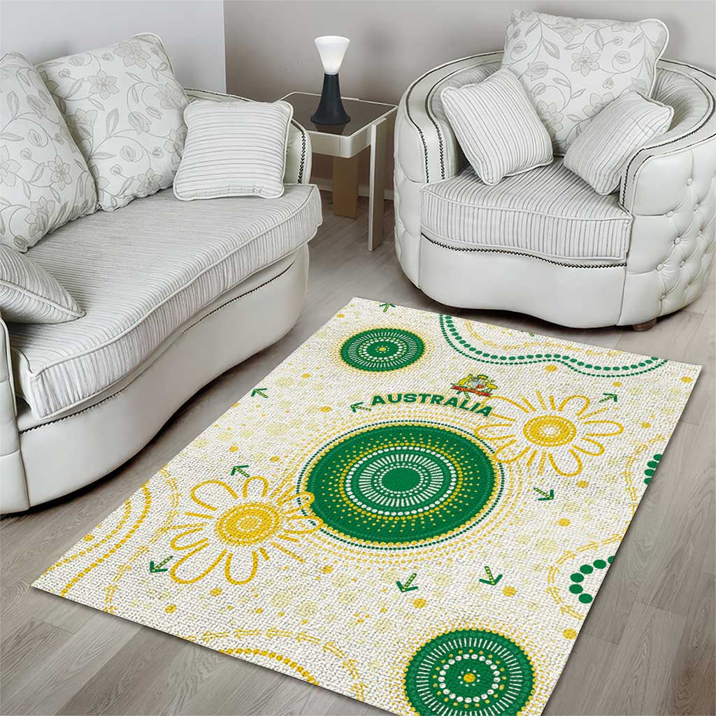 Australia Cricket Area Rug Aboriginal Pattern - Aussie Hoodie